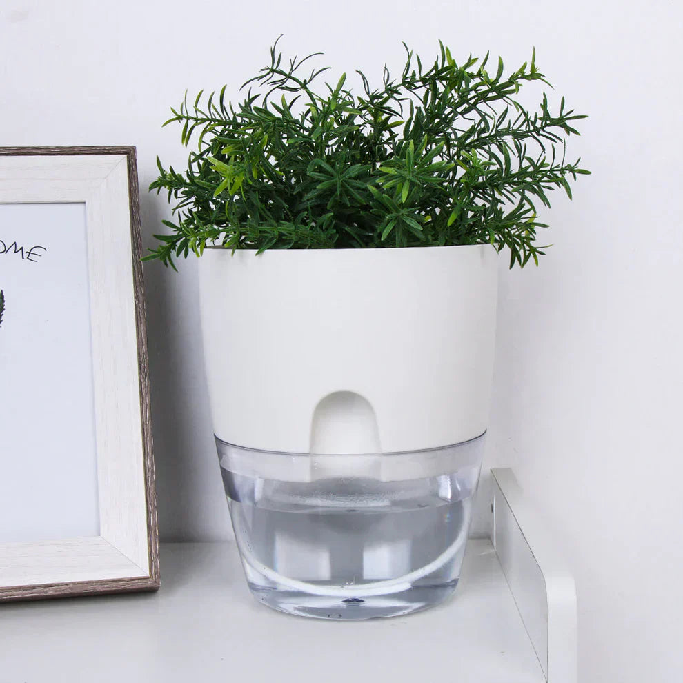 Floriva Selbstbewässernder Blumentopf | Bis zu 20 Tage ohne Gießen | Modernes Design mit Wasserreservoir | 3 Größen