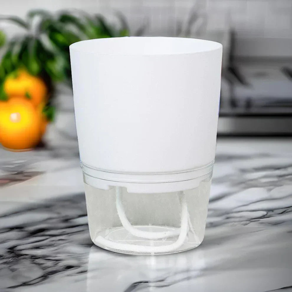 Floriva Selbstbewässernder Blumentopf | Bis zu 20 Tage ohne Gießen | Modernes Design mit Wasserreservoir | 3 Größen
