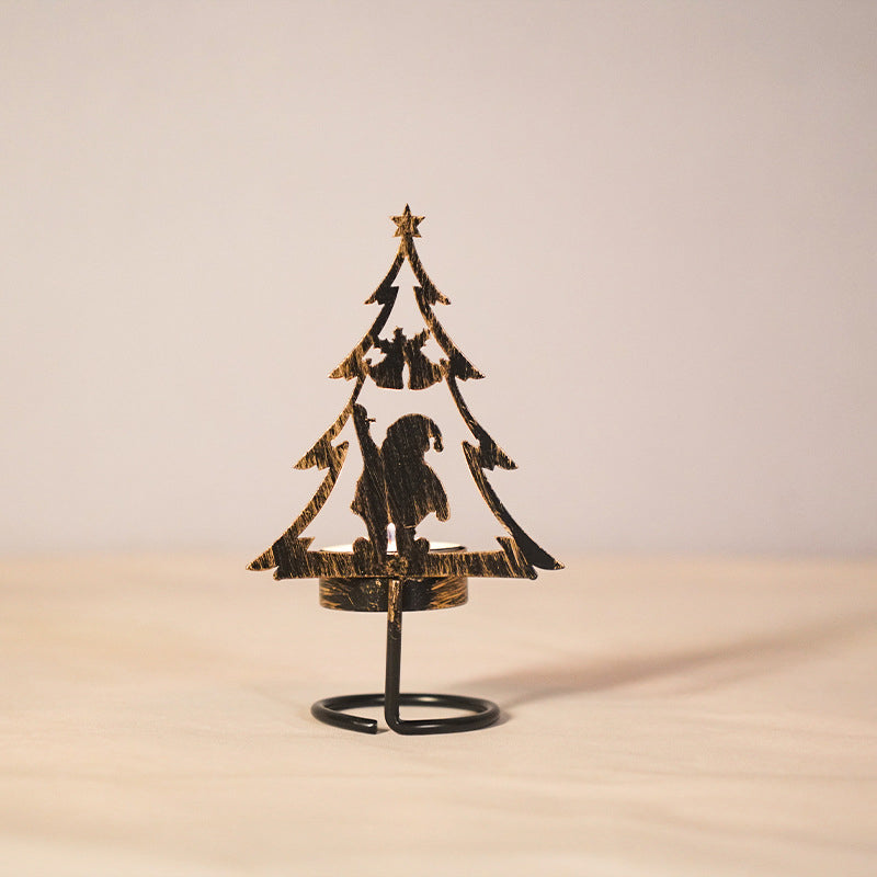 1+1 GRATIS | FestiveFlames - Kerzenhalter aus Eisen in Form eines Weihnachtsbaums