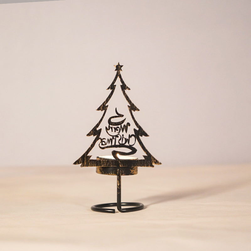 1+1 GRATIS | FestiveFlames - Kerzenhalter aus Eisen in Form eines Weihnachtsbaums