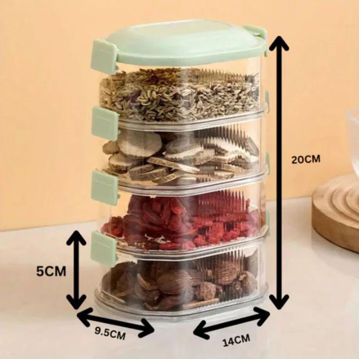 2+3 GRATIS | SpiceTower - Stapelbare Multi-Layer Gewürzbox