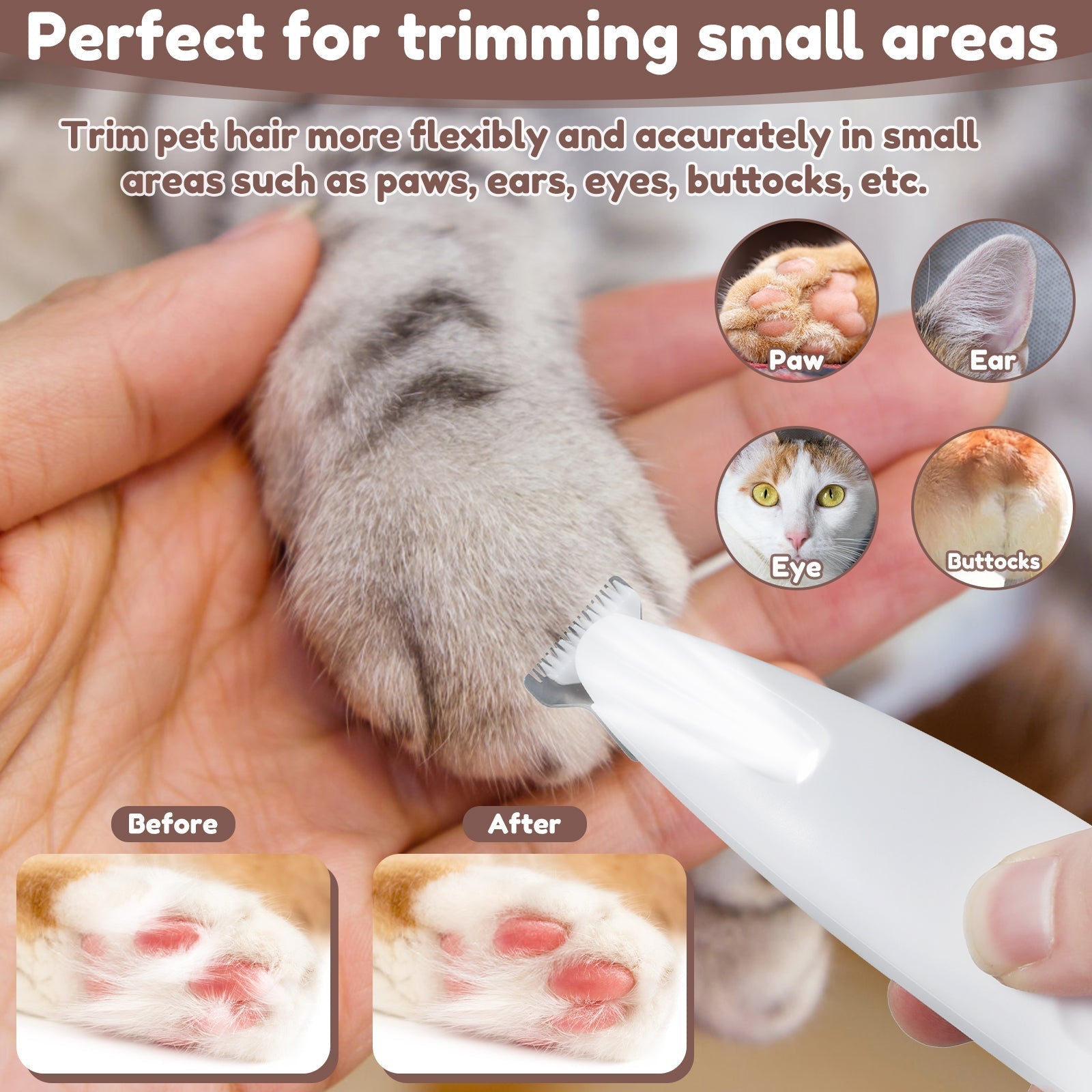 1+1 GRATIS | PawPerfect - LED Haustierhaarschneider Pro