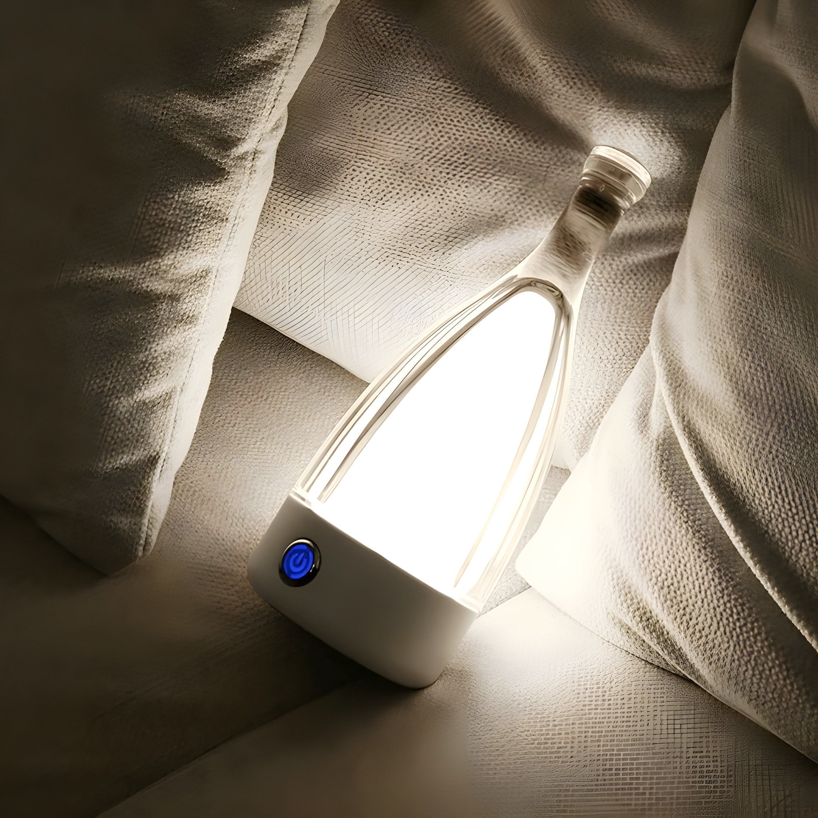 Vinalume LED Tischlampe Weinflaschen-Design | Wiederaufladbar & Kabellos | Warmweiß 3500K | Touch-Steuerung